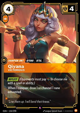 Qiyana, Victorious OGN-155 Rare Near Mint Englisch Foil