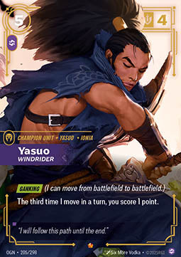 Yasuo, Windrider OGN-205 Epic Near Mint Englisch Foil