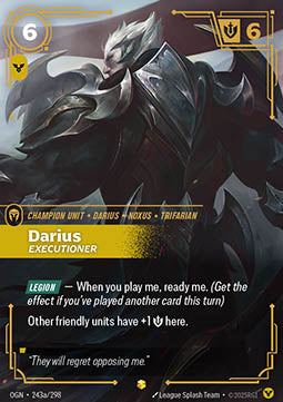Darius, Executioner (V.2) OGN-243a Showcase Near Mint Englisch Foil