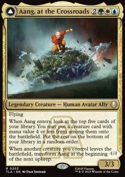 Aang am Scheideweg // Aang, vorherbestimmter Retter TLA-203 Rare Near Mint Deutsch Foil