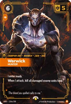 Warwick, Hunter OGNX-159a Showcase Near Mint Englisch Foil