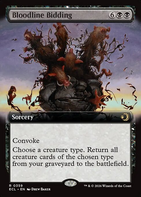 Bloodline Bidding (V.1) XECL-359 Rare Excellent Englisch Foil