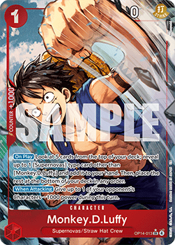 Monkey.D.Luffy (OP14-013) (V.2) OP14 Alternate Art Excellent Englisch