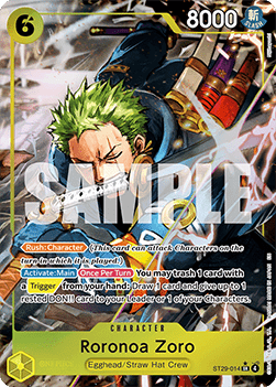 Roronoa Zoro (ST29-014) (V.2) ST29 Alternate Art Light Played Englisch