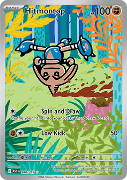 Hitmontop ASC-240 Illustration Rare Near Mint Englisch
