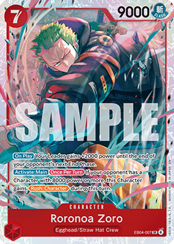 Roronoa Zoro (EB04-007) (V.1) OP15 Super Rare Light Played Englisch