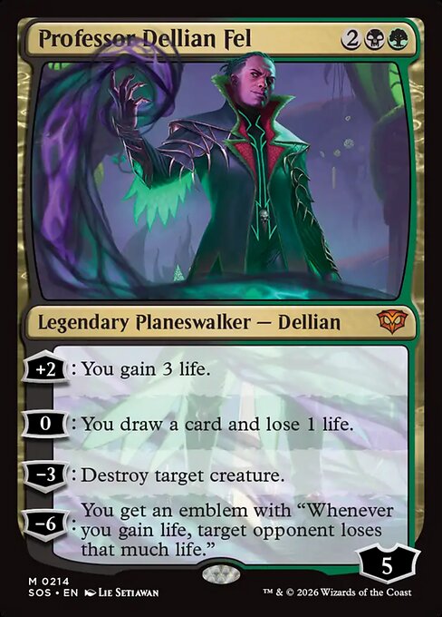 Professor Dellian Fel SOS-214 Mythic Poor Englisch Foil