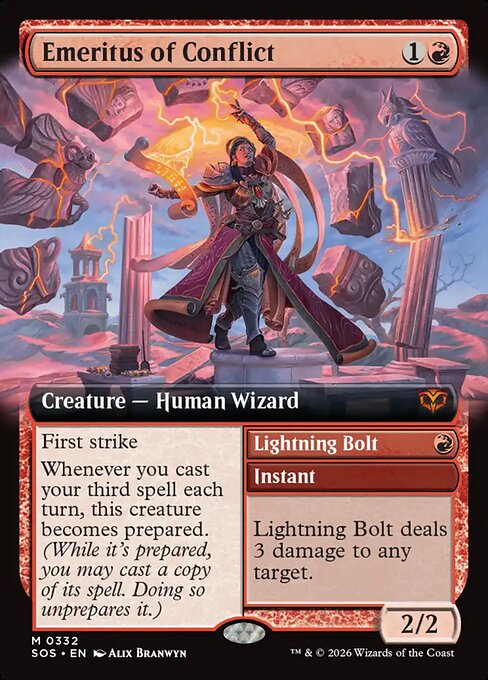 Emeritus of Conflict // Lightning Bolt XSOS-332 Mythic Near Mint Englisch