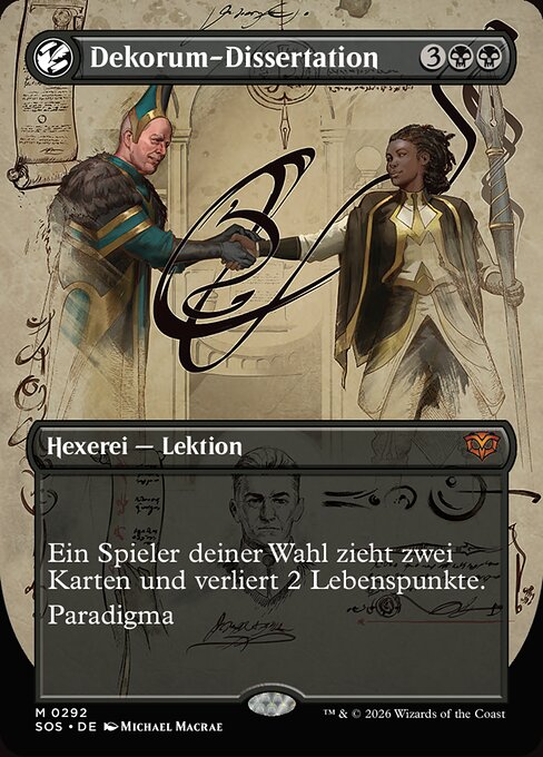 Dekorum-Dissertation XSOS-292 Mythic Near Mint Deutsch