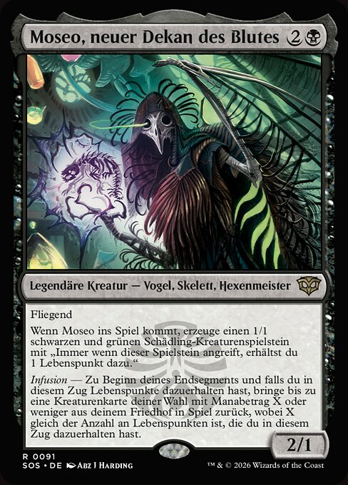 Moseo, neuer Dekan des Blutes SOS-91 Rare Near Mint Deutsch Foil