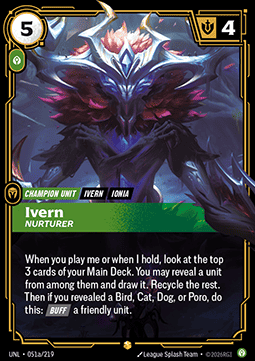 Ivern, Nurturer UNL-051a Showcase Near Mint Englisch Foil