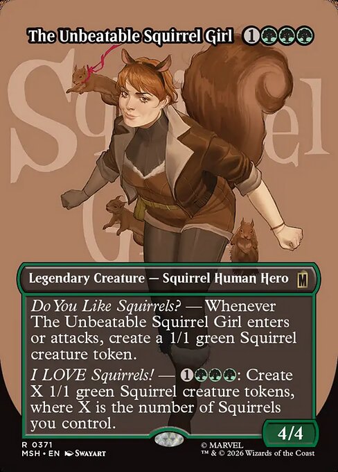 The Unbeatable Squirrel Girl XMSH-371 Rare Near Mint Englisch Foil