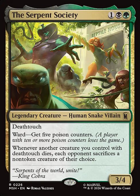 The Serpent Society MSH-226 Rare Near Mint Englisch Foil