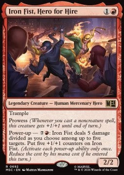 Iron Fist, Hero for Hire XMSC-692 Rare Near Mint Englisch