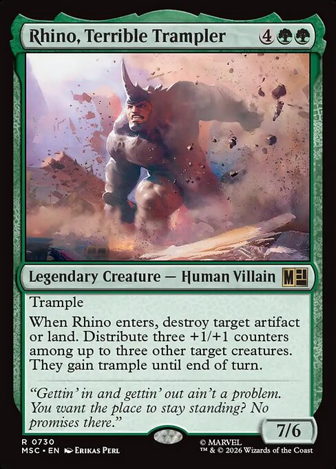 Rhino, Terrible Trampler XMSC-730 Rare Near Mint Englisch Foil
