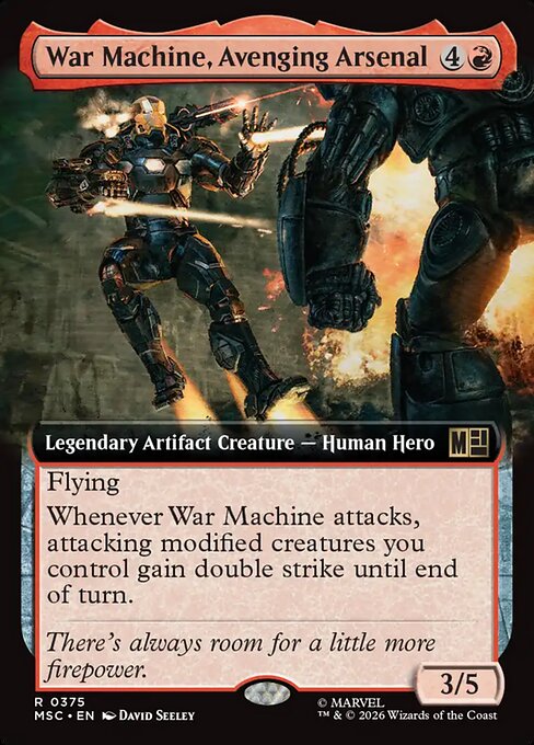 War Machine, Avenging Arsenal XMSC-375 Rare Near Mint Englisch