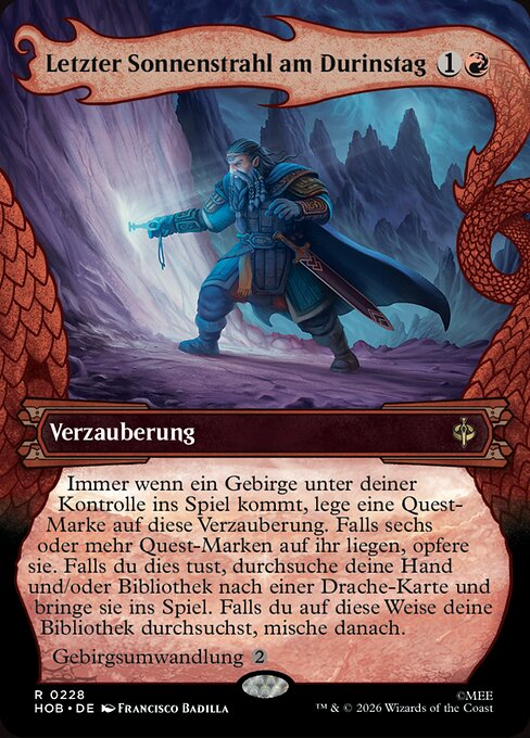 Letzter Sonnenstrahl am Durinstag XHOB-228 Rare Excellent Deutsch Foil
