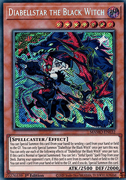 Diabellstar die schwarze Hexe MAMO-DE032 Secret Rare Near Mint Deutsch 1. Auflage