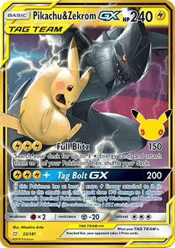 Pikachu & Zekrom GX 30C-TEU 33 Ultra Rare Near Mint Deutsch