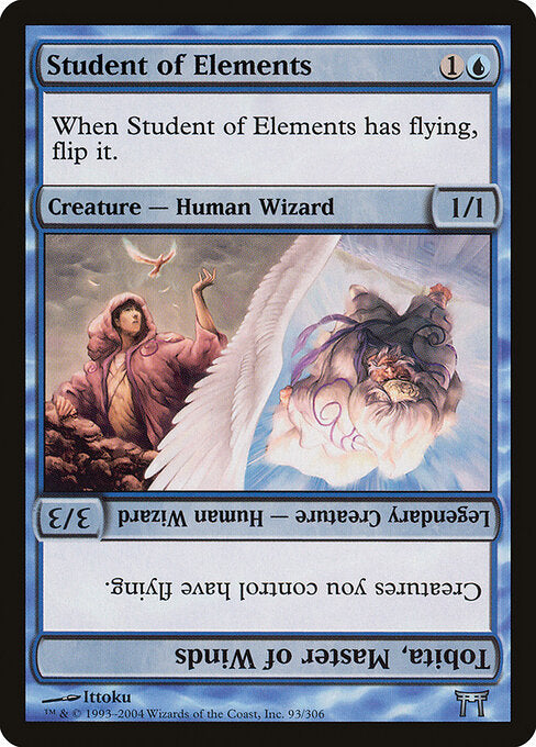 Student of Elements // Tobita, Master of Winds - Back Face