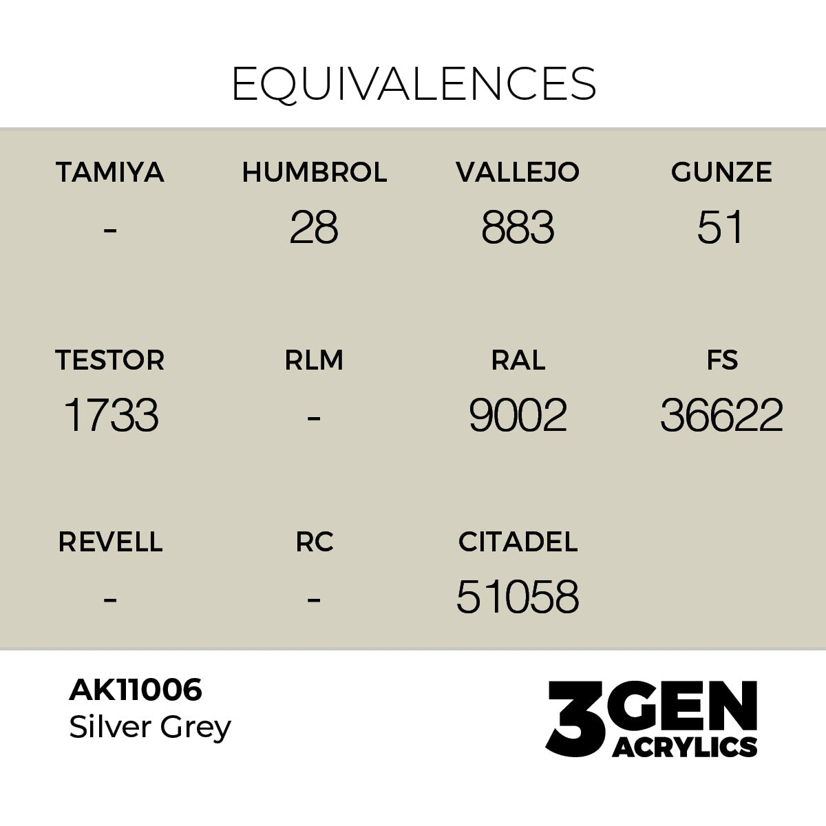 AK Interactive 3GEN Silver Grey 17ml