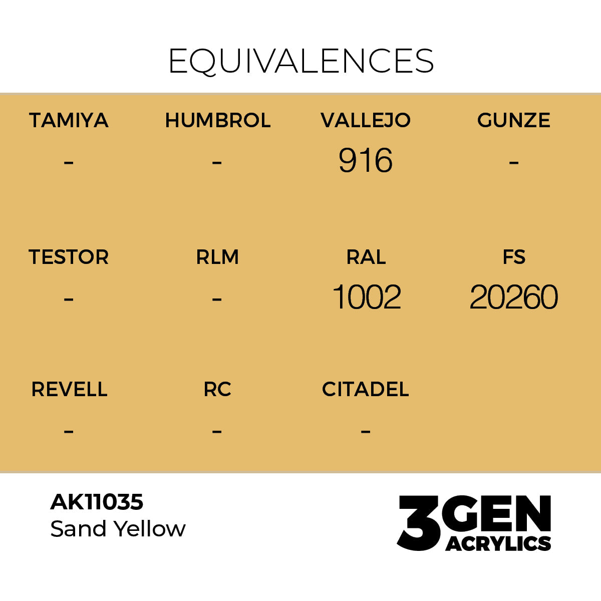 AK Interactive 3GEN Sand Yellow 17ml