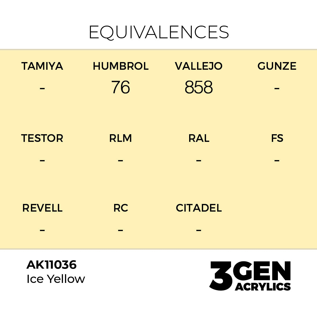 AK Interactive 3GEN Ice Yellow 17ml