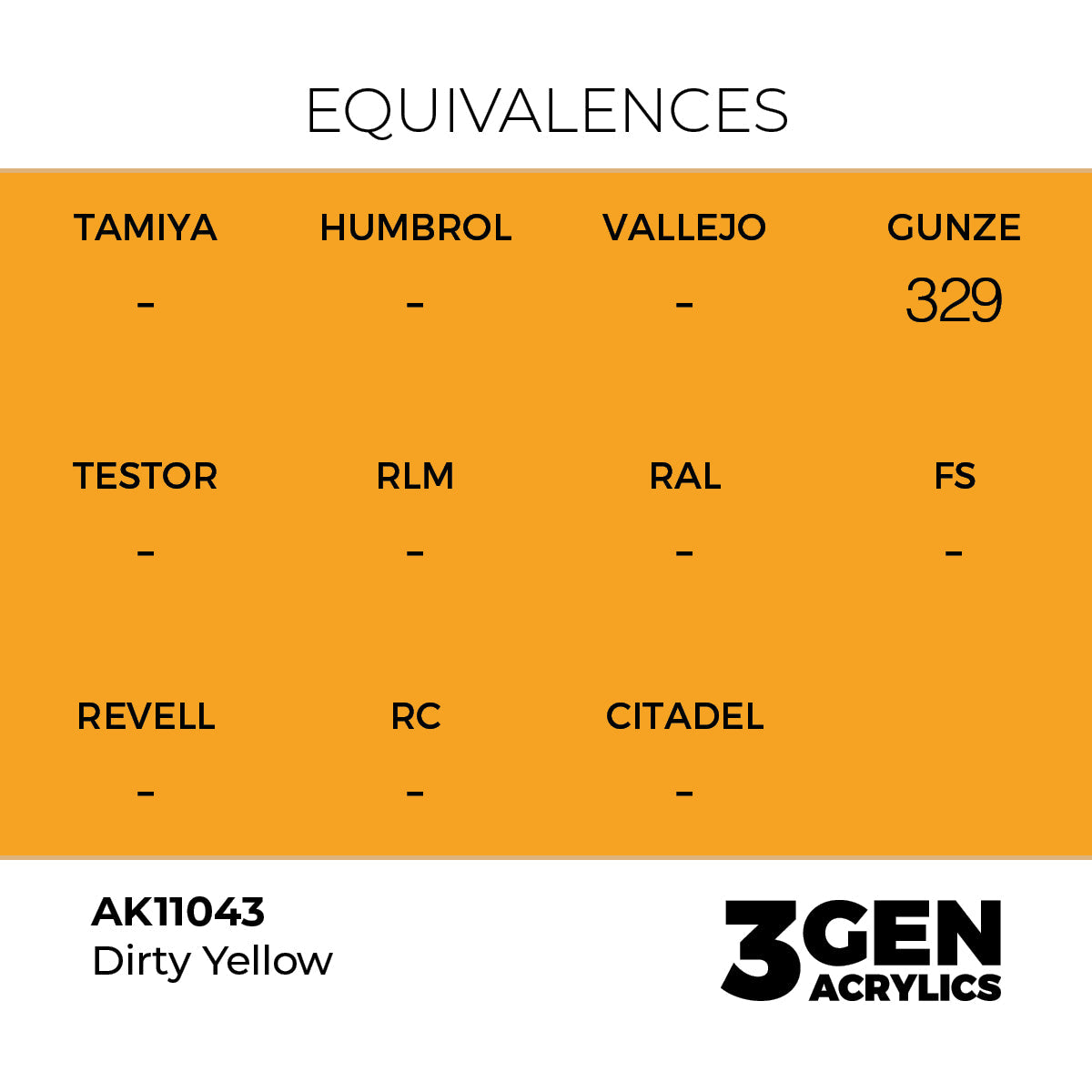 AK Interactive 3GEN Dirty Yellow 17ml