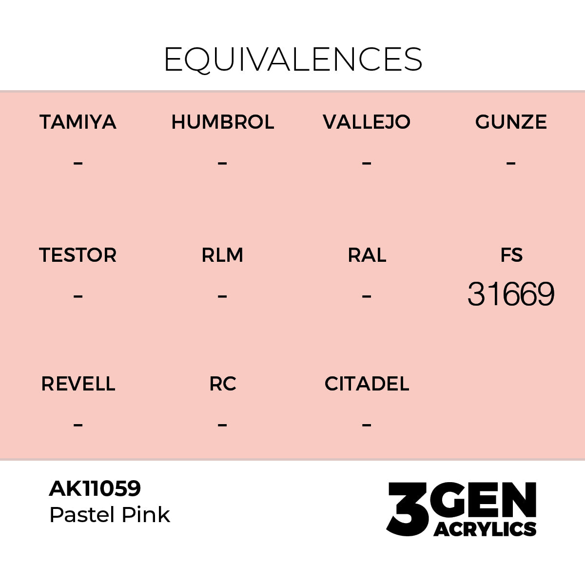 AK Interactive 3GEN Pastel Pink 17ml