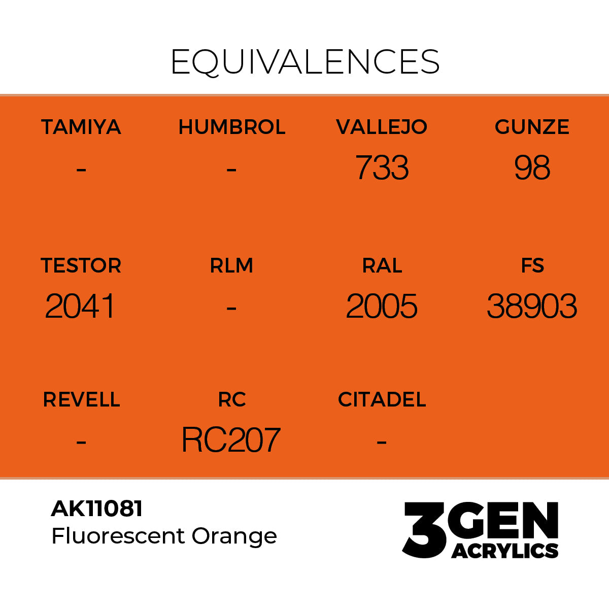 AK Interactive 3GEN Fluorescent Orange 17ml