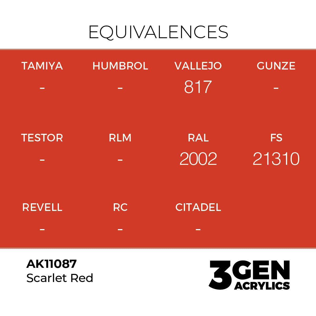 AK Interactive 3GEN Scarlet Red 17ml