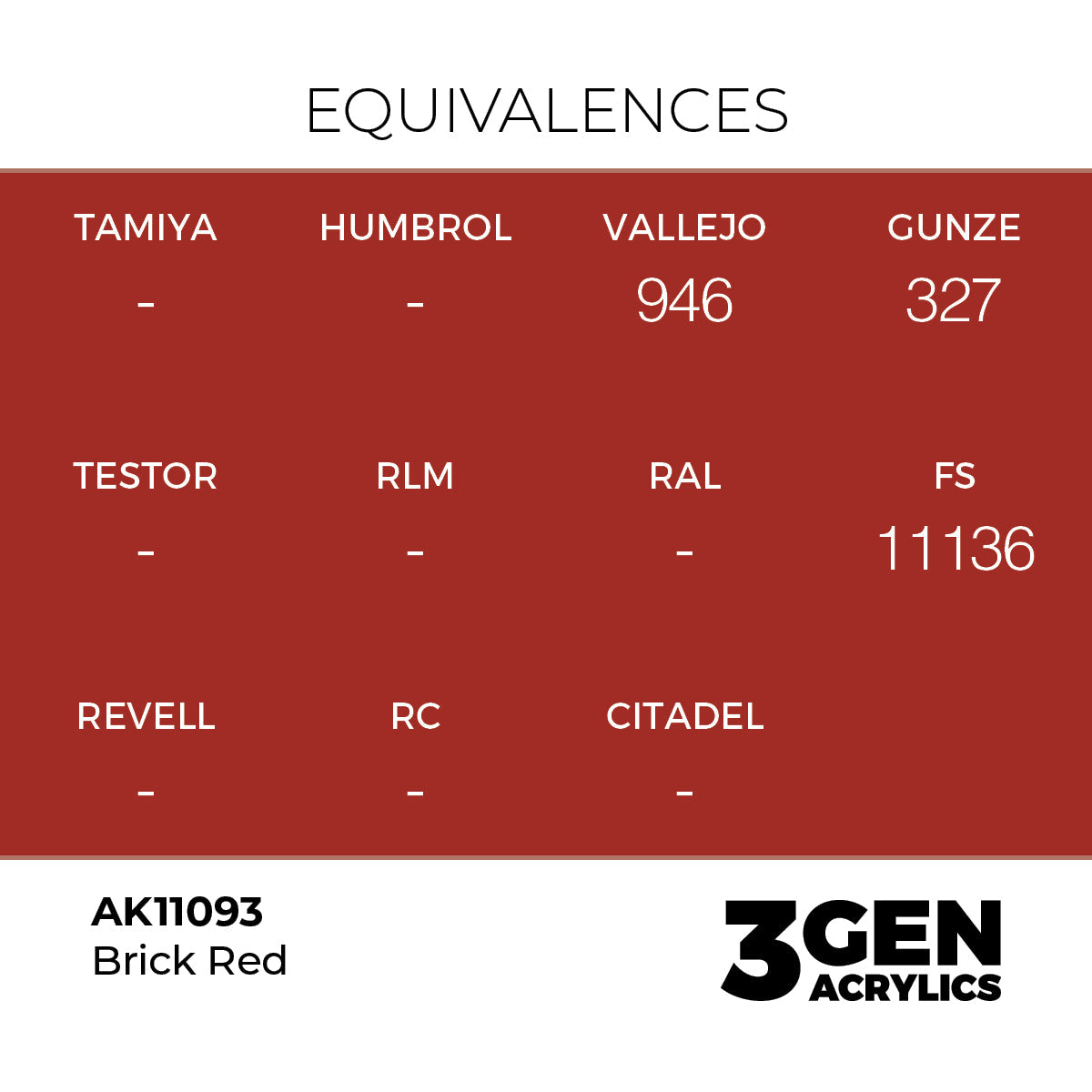 AK Interactive 3GEN Brick Red 17ml