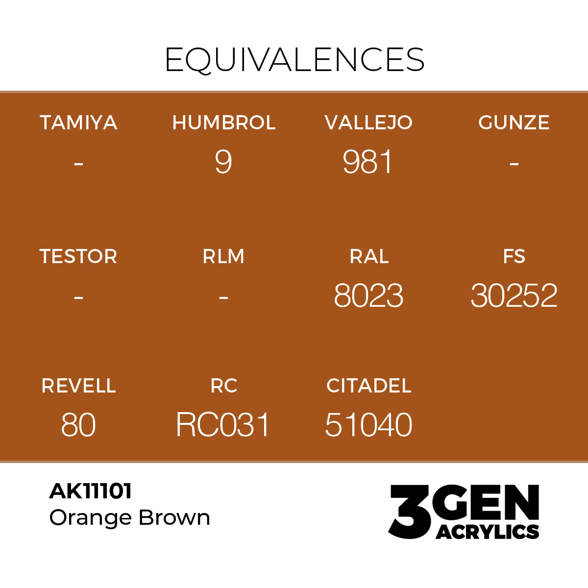 AK Interactive 3GEN Orange Brown 17ml
