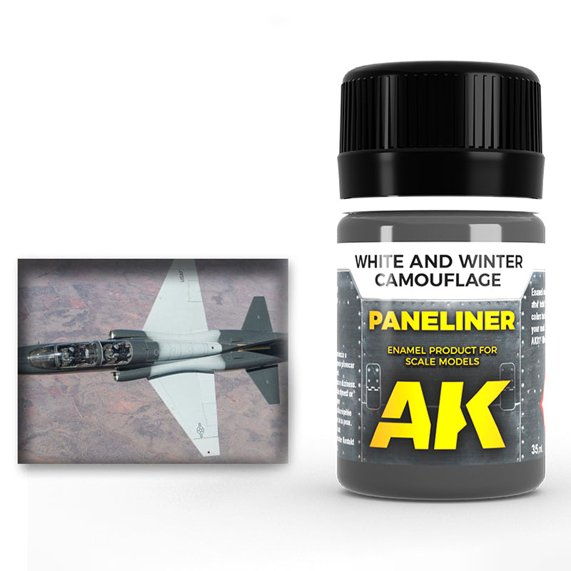 AK Interactive Enamel Effects Paneliner For White And Winter Camouflage