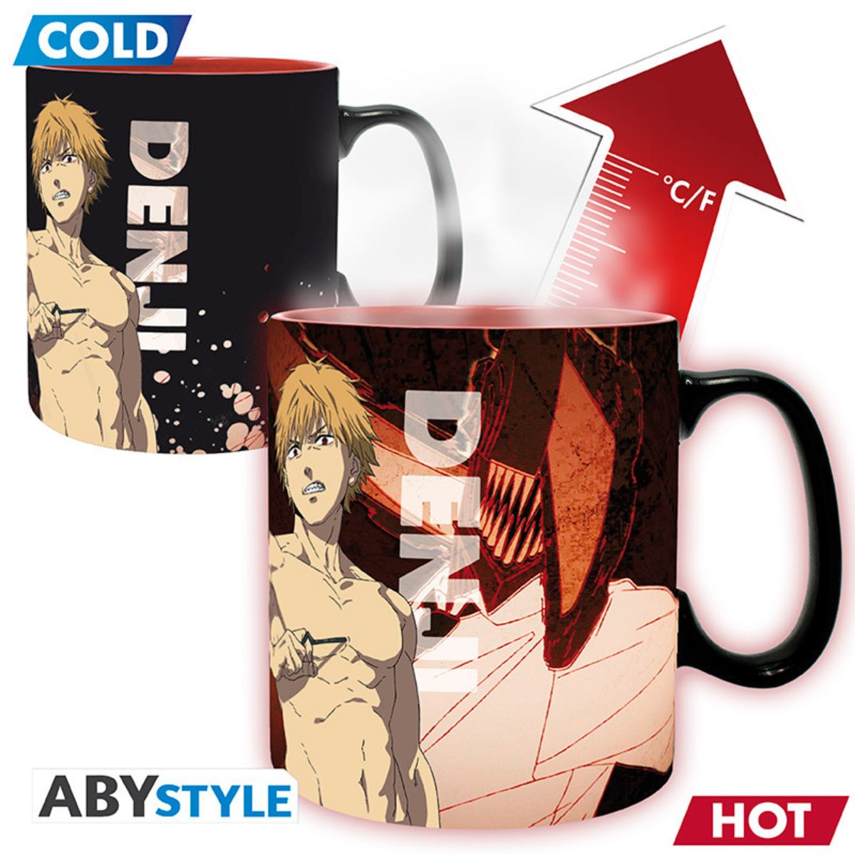 Chainsaw Man Tasse Heat Change 460ml Denji & Aki
