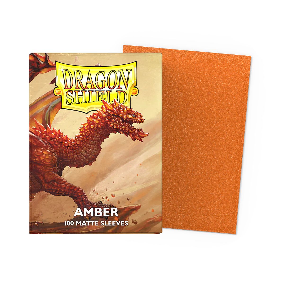Dragon Shield Standard Size Matte Sleeves - Amber (100 Sleeves)