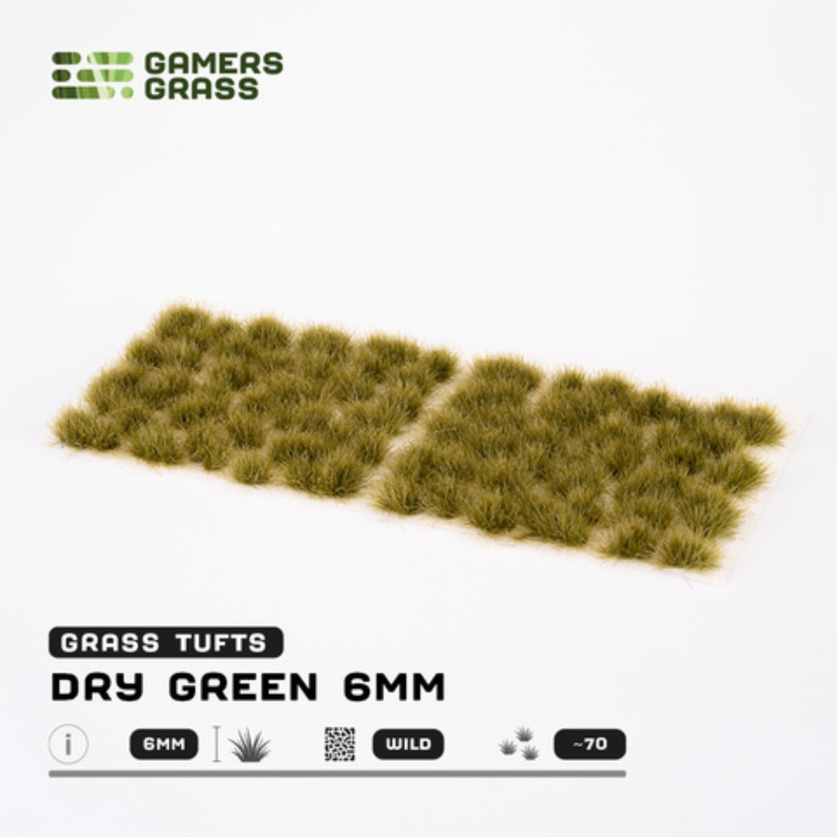 Gamers Grass Dry Green 6mm Tufts Wild