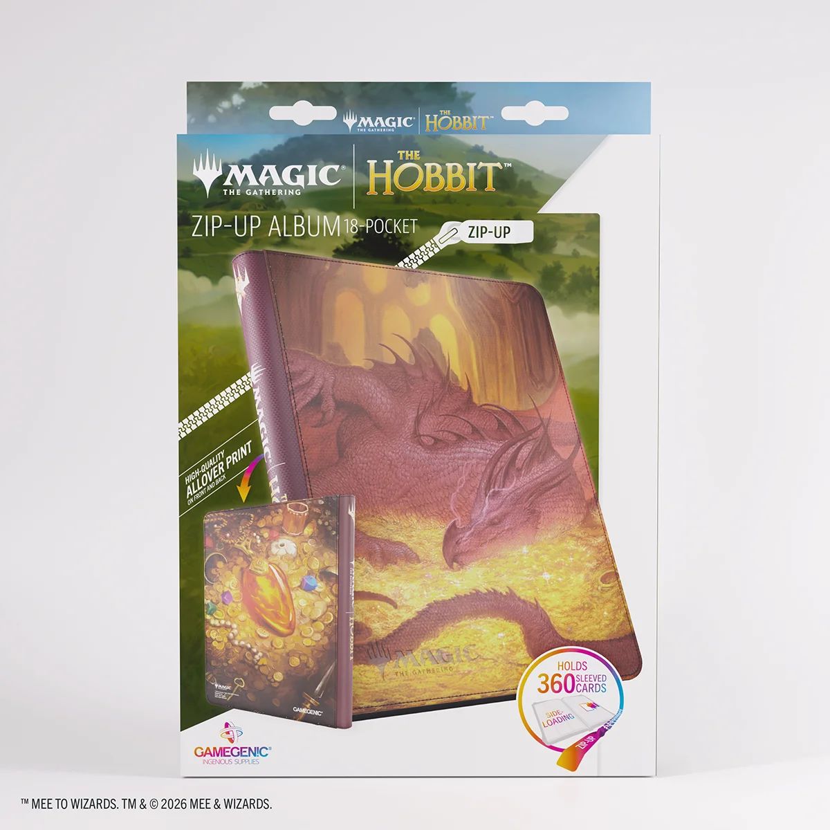 Gamegenic Magic: The Gathering The Hobbit Zip-Up Album 18-Pocket Smaug's Mox Amber