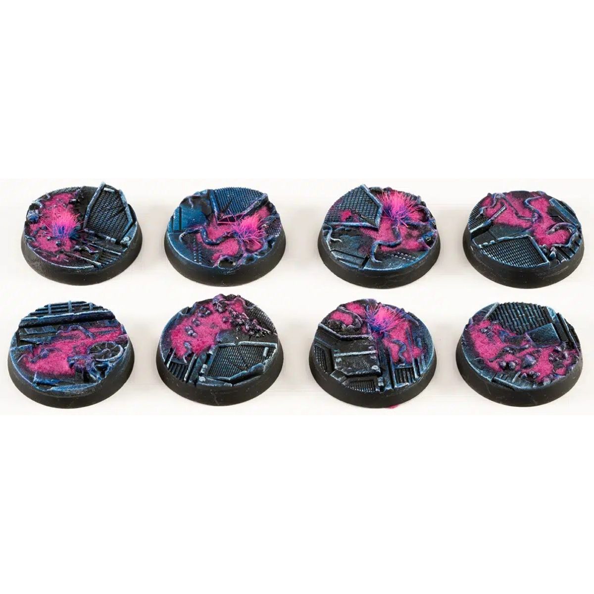 Gamers Grass Alien Infestation Bases, Round 28mm (x8)