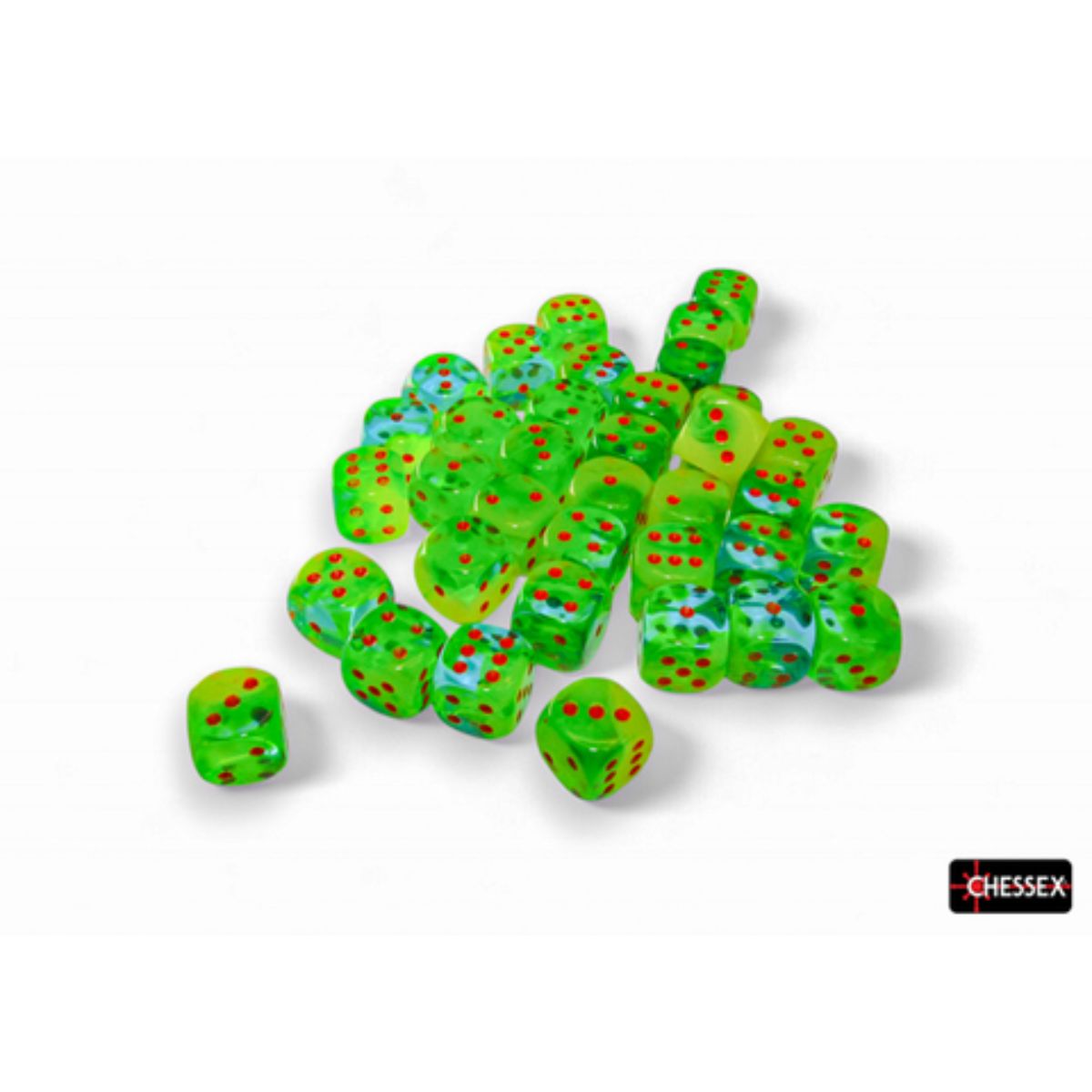 Chessex Gemini W6x36 Plasma Green-Teal/Orange Luminary