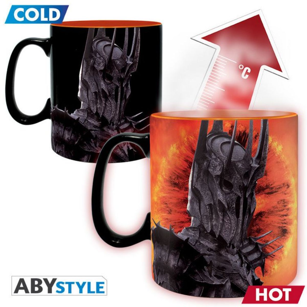 Lord Of The Rings Mug Heat Change 460 ml Sauron-Cardboard V2