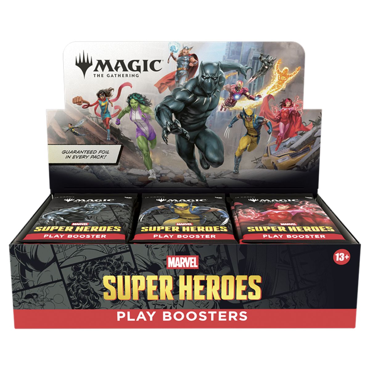 Magic: The Gathering Marvel Super Heroes Play Booster Display Englisch