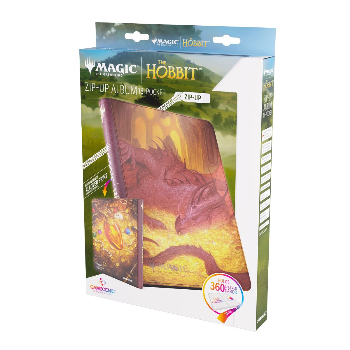 Gamegenic Magic: The Gathering The Hobbit Zip-Up Album 18-Pocket Smaug's Mox Amber