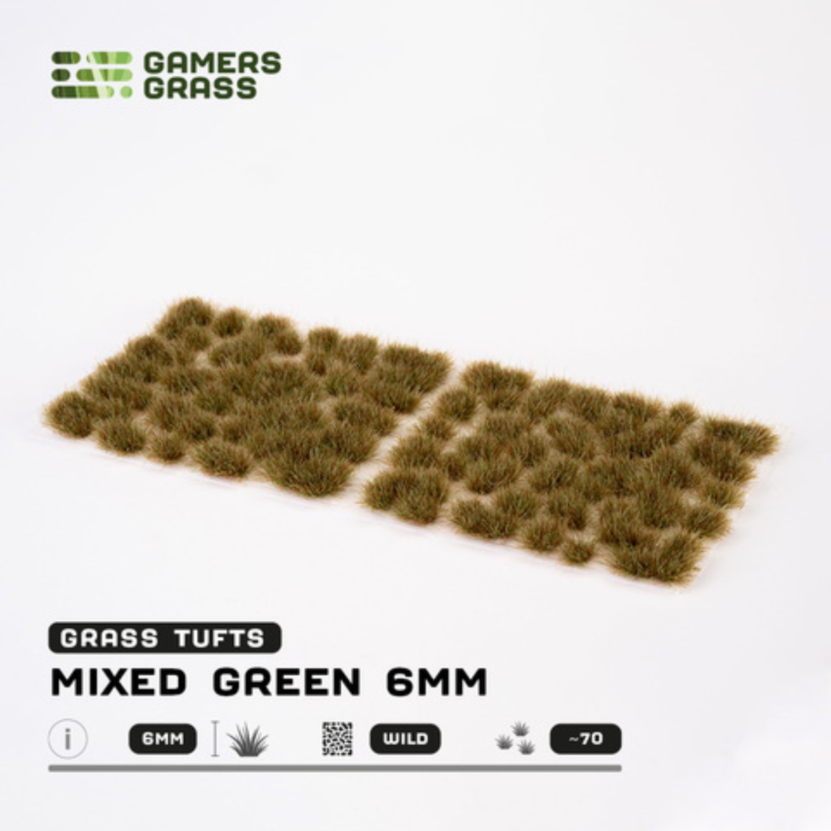 Gamers Grass Mixed Green 6mm Tufts Wild