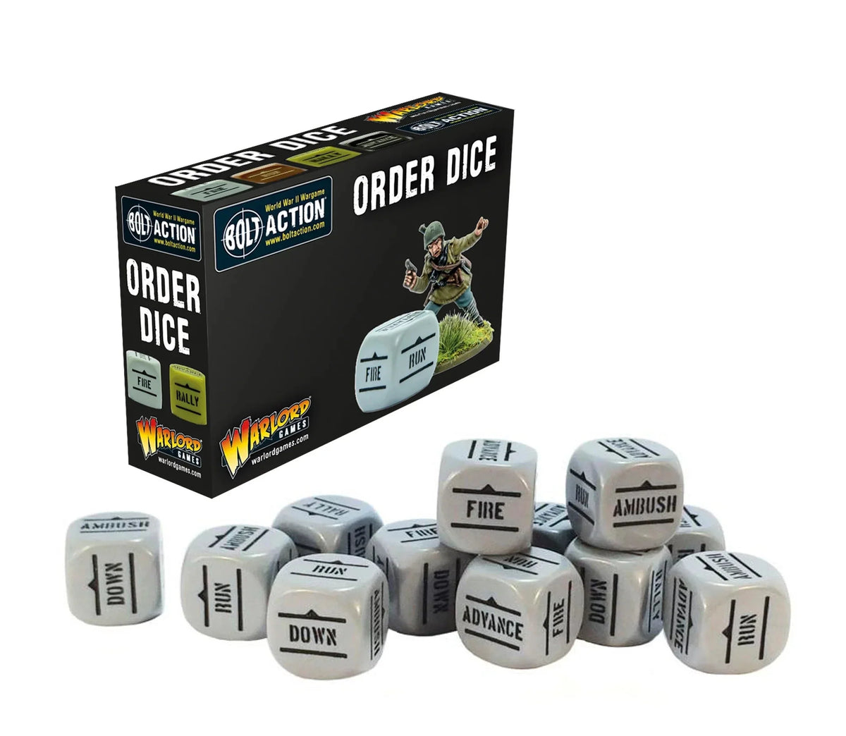 Bolt Action: Orders Dice Pack - Grey