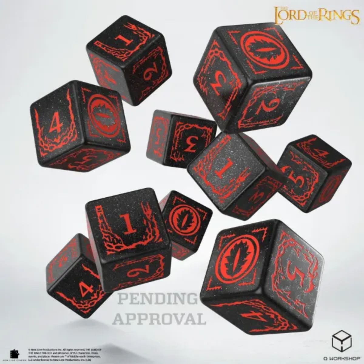 Q-Workshop Mordor The Lord Of The Rings 10 × D6 Dice Set
