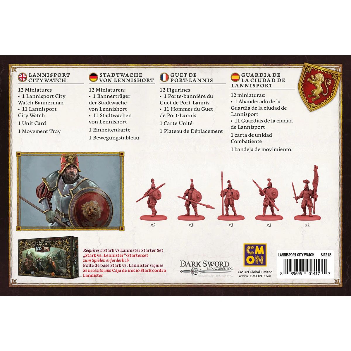Song of Ice & Fire Lannisport City Watch (Stadtwache von Lennishort)