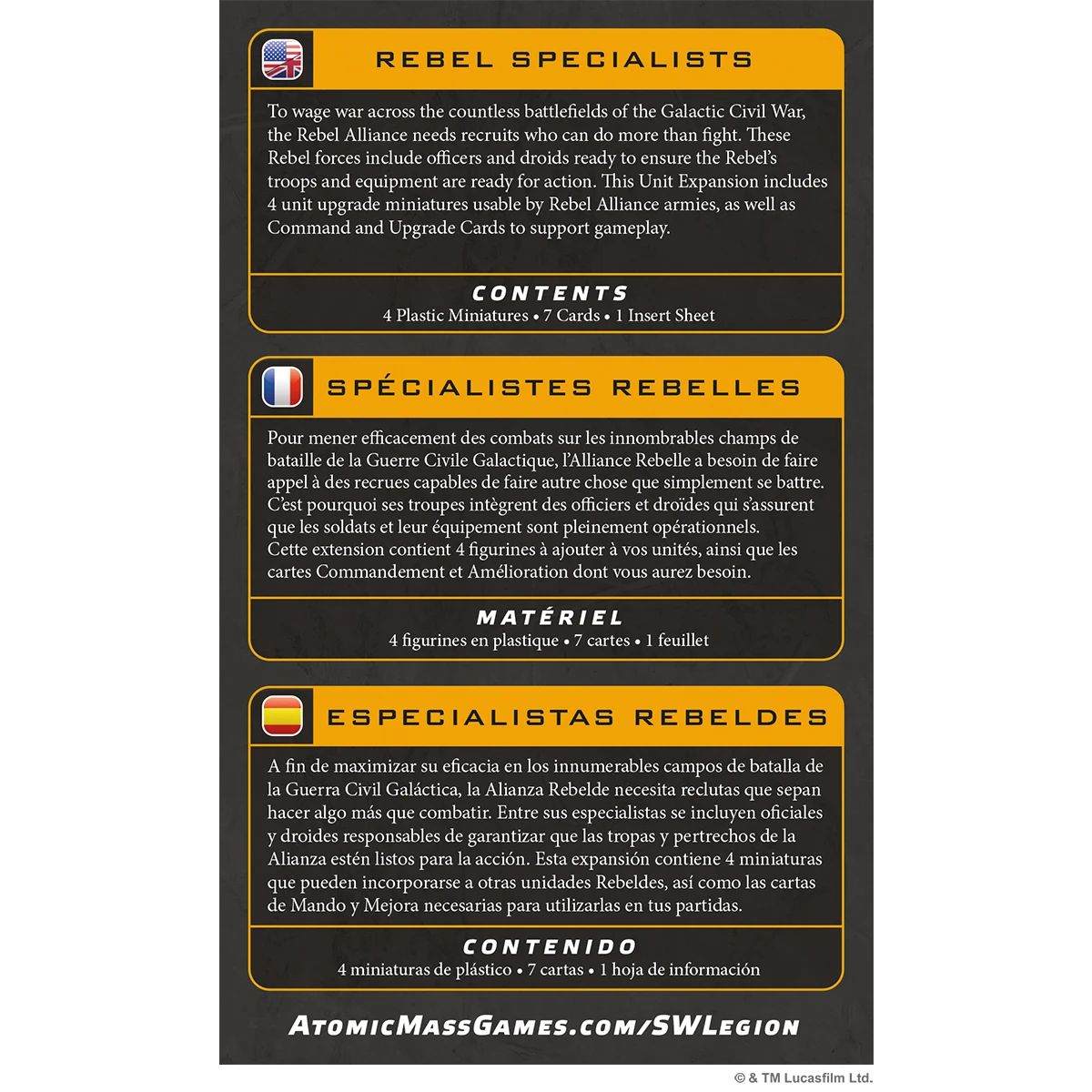 Star Wars Legion - Rebel Specialists
