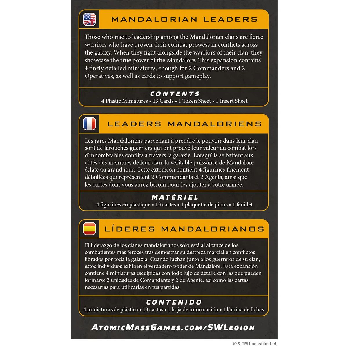 Star Wars Legion Mandalorian Leaders