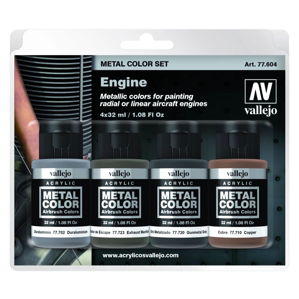 Vallejo Metal Color Engine Set (4)